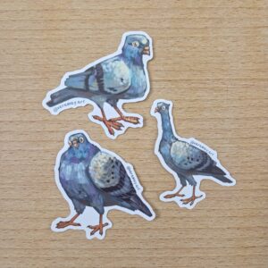 Pigeon Trio Sticker